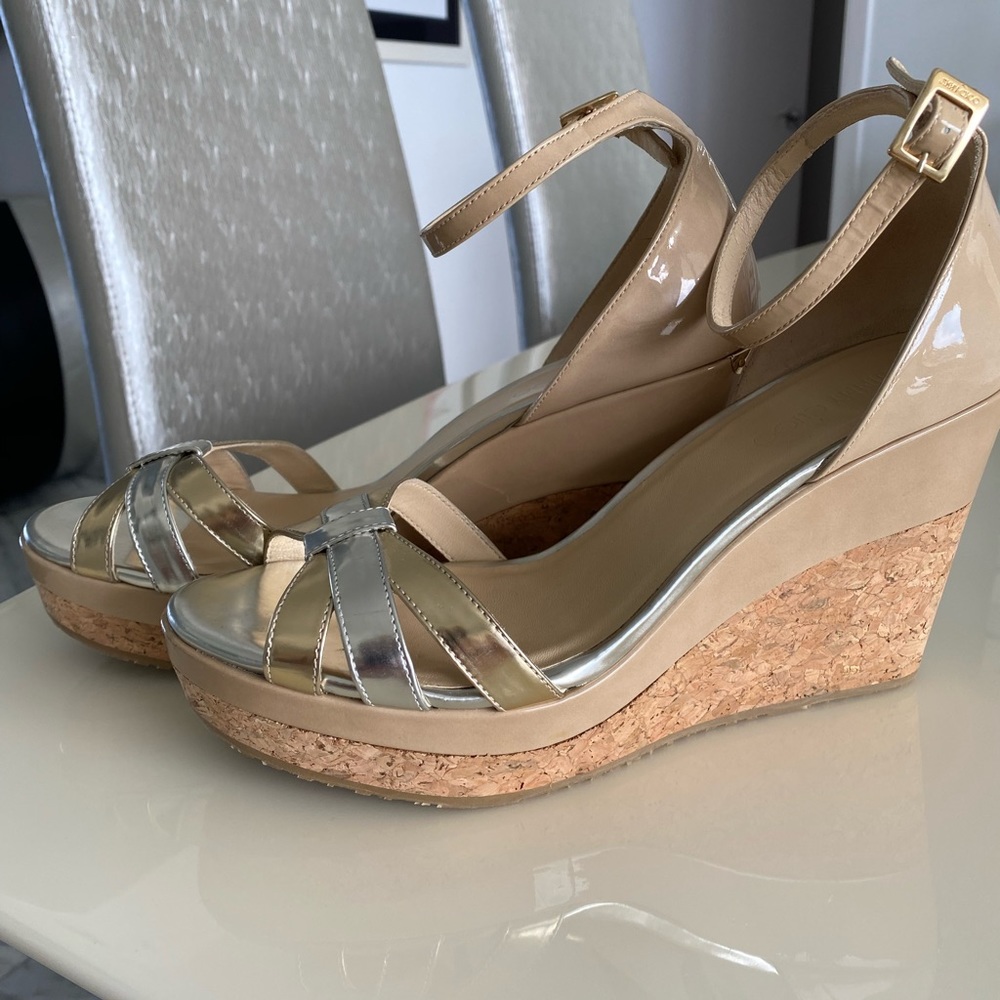 Jimmy Choo Platform Wedge Sandel Size EU40